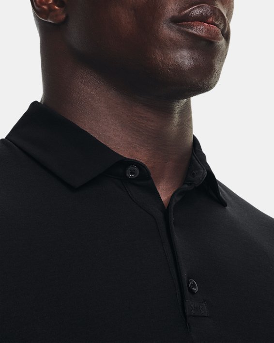 Men's UA Luxe Polo, Black, pdpMainDesktop image number 3